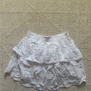 LoveShackFancy White lace Skirt